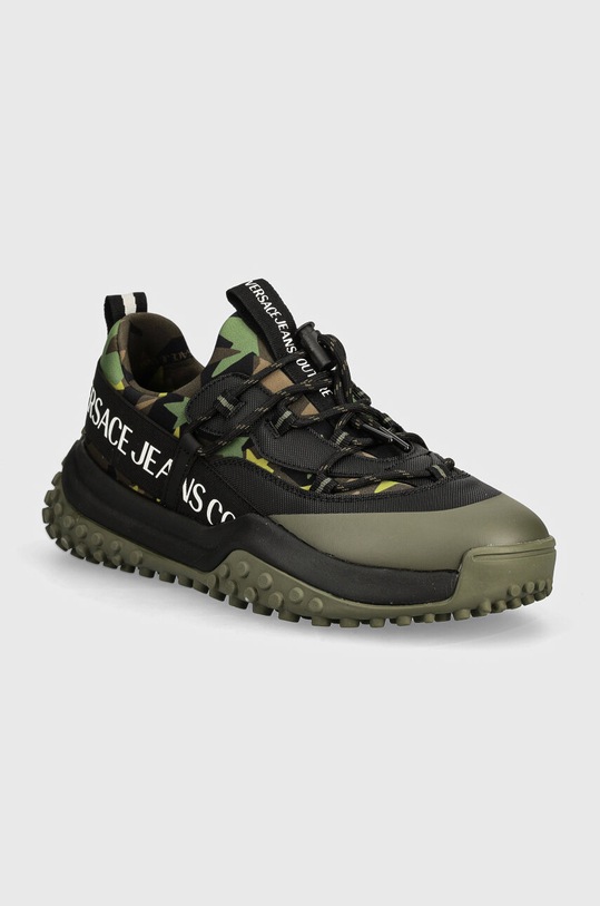 Tenisky Versace Jeans Couture Hyber textilní zelená 77YA3SN2.ZS919.QG6
