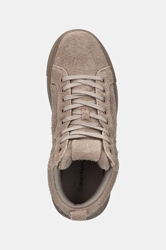 Calvin Klein Jeans sneakers din piele intoarsă CHUNKY CUPSOLE HIGH SUEDE bej YM0YM01128
