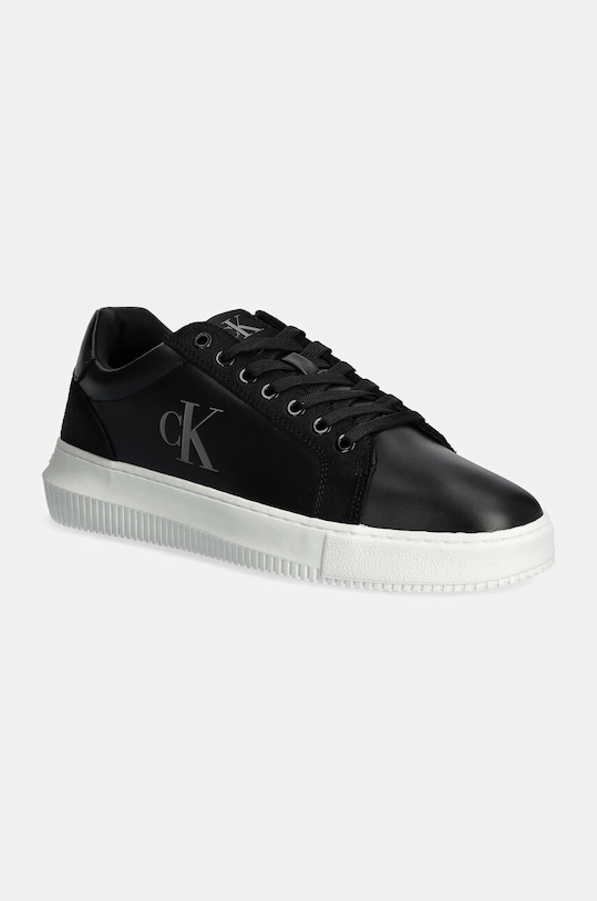 Кожени маратонки Calvin Klein Jeans CHUNKY CUPSOLE AUTHENTIC Planet friendly черен YM0YM01123