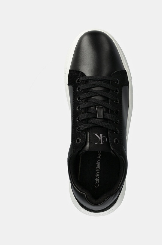 Кожени маратонки Calvin Klein Jeans CHUNKY CUPSOLE AUTHENTIC черен YM0YM01123