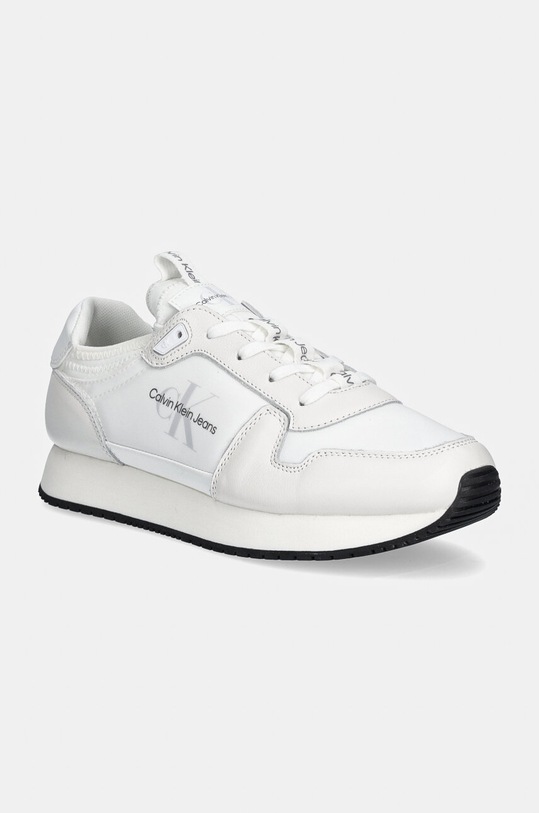 Αθλητικά Calvin Klein Jeans RETRO RUNNER SOCK MULTIFUNCT υφασμάτινο λευκό YM0YM01118