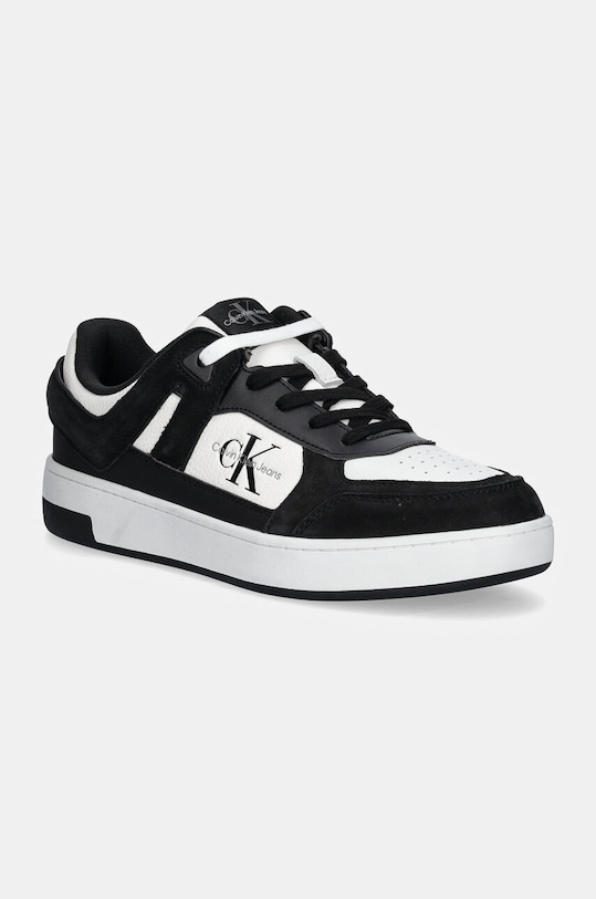 Calvin Klein Jeans sneakersy BASKET CUP LOW LACEUP AUTHENTIC skóra zamszowa czarny YM0YM01110