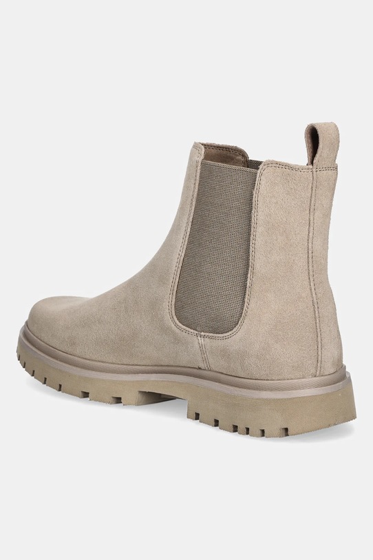 Obuwie Calvin Klein Jeans sztyblety skórzane EVA BOOT MID CHELSEA ICONIC DR YM0YM01080 beżowy