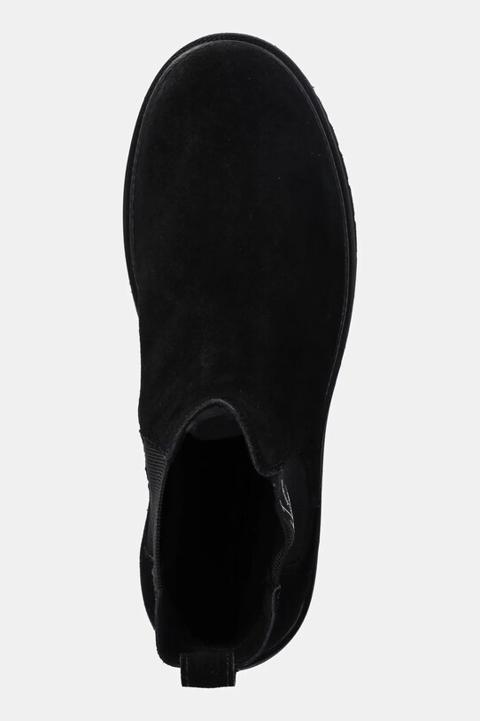 Kožené kotníkové boty Calvin Klein Jeans EVA BOOT MID CHELSEA ICONIC DR černá YM0YM01080
