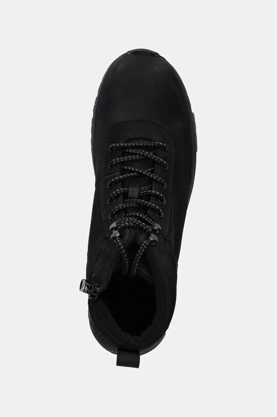 Шкіряні черевики Calvin Klein Jeans HYBRID WP BOOT LACEUP REBELLIOUS чорний YM0YM01077