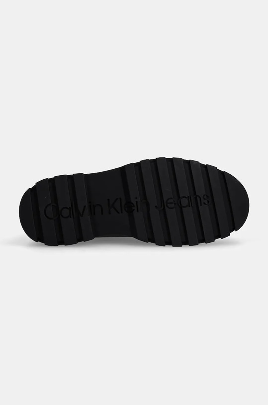 Nubukové topánky Calvin Klein Jeans LUGGED LACEUP BOOT OXF HIKING NB YM0YM01076 hnedá