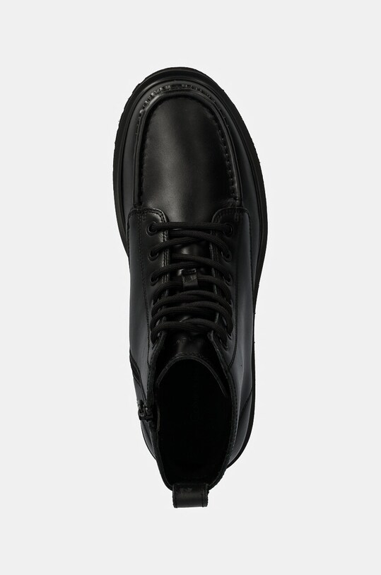 Шкіряні черевики Calvin Klein Jeans EVA BOOT MID LACEUP UNFORM DRESS чорний YM0YM01073