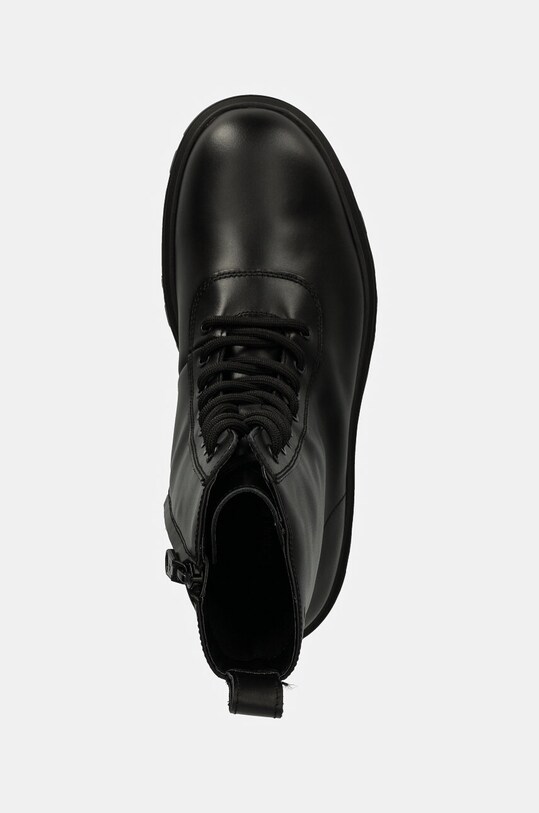 Calvin Klein Jeans trapery skórzane LUGGED LACE ZIP BOOT OXF LTH czarny YM0YM01066