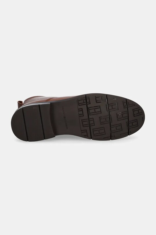 Шкіряні черевики Tommy Hilfiger FLEX HILFIGER WARM CHECK LTH Z B FM0FM05101 коричневий