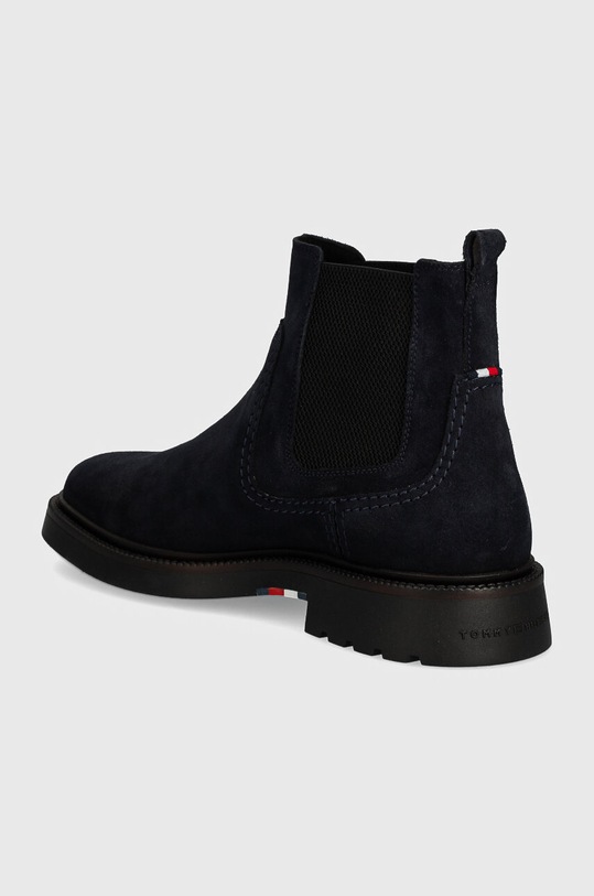 Obuwie Tommy Hilfiger sztyblety zamszowe HILFIGER COMFORT LWT SUEDE CHEL FM0FM05104 granatowy