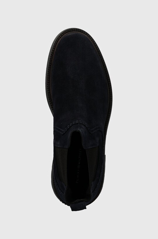 Tommy Hilfiger botine din piele intoarsa HILFIGER COMFORT LWT SUEDE CHEL bleumarin FM0FM05104