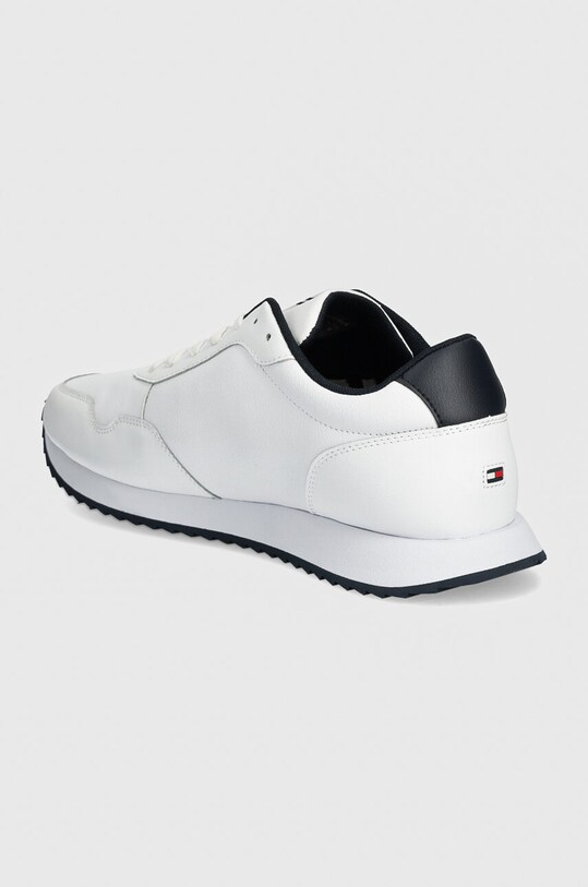 Cipők Tommy Hilfiger bőr sportcipő RUNNER EVO LTH MIX ESS FM0FM05121 fehér