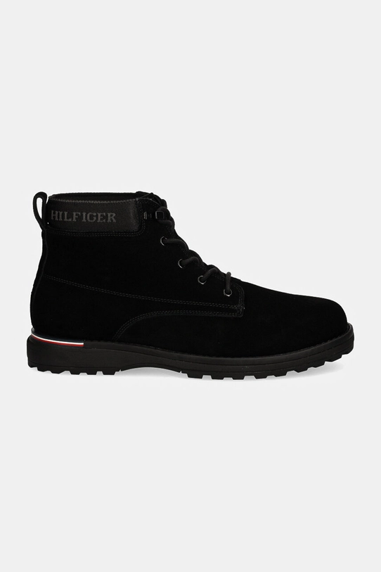 Замшеві кросівки Tommy Hilfiger CORPORATE OUTDOOR SUEDE BOOT FM0FM05147 чорний AW24