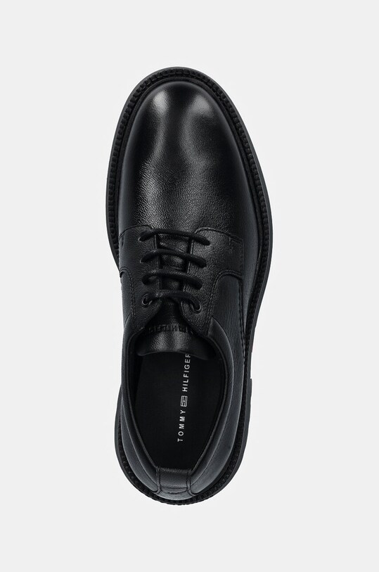 Kožené poltopánky Tommy Hilfiger HILFIGER COMFORT LWT LTH SHOE čierna FM0FM05172