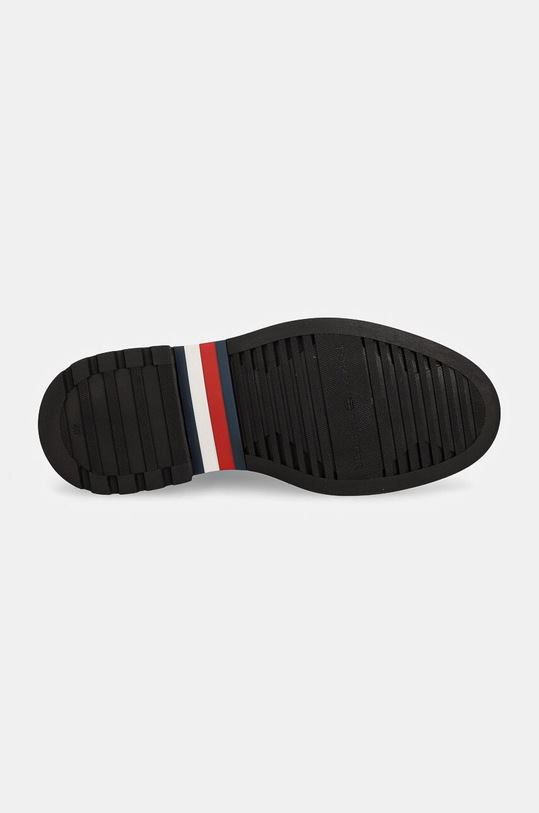 Kožené poltopánky Tommy Hilfiger HILFIGER COMFORT LWT LTH SHOE FM0FM05172 čierna