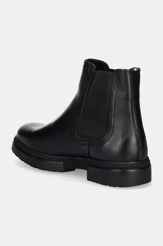 Obuwie Tommy Hilfiger sztyblety skórzane COMFORT TL TEXTURE LTH CHELSEA FM0FM05181 czarny