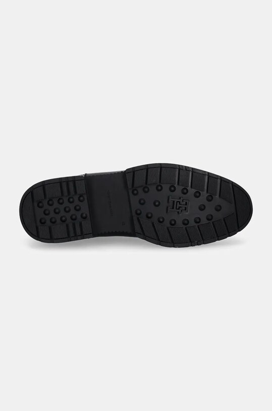 Kožené kotníkové boty Tommy Hilfiger COMFORT TL TEXTURE LTH CHELSEA FM0FM05181 černá