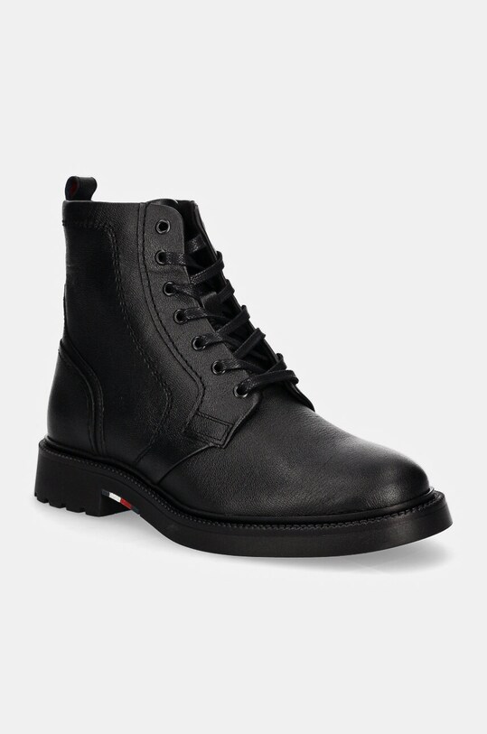 Tommy Hilfiger bőr cipő HILFIGER COMFORT LWT LTH BOOT nappa bőr fekete FM0FM05183
