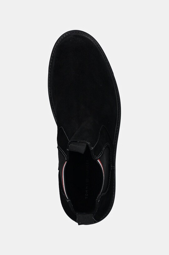 Замшеві черевики Tommy Hilfiger HILIFGER OUTDOOR SUEDE CHELSEA чорний FM0FM05191