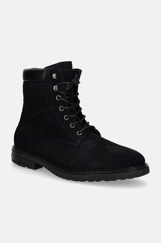 Замшеві півчобітки Tommy Hilfiger HILFIGER OUTDOOR SUEDE BOOT без утеплення темно-синій FM0FM05193