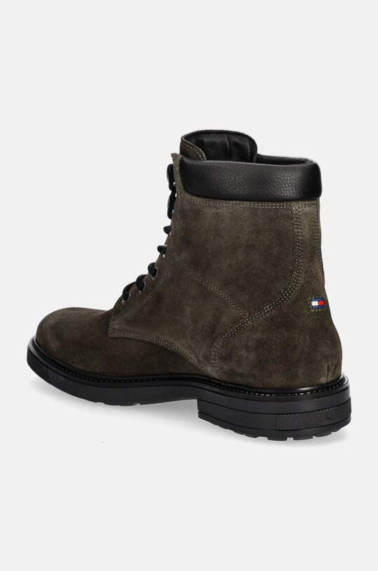 Obuwie Tommy Hilfiger trzewiki zamszowe HILFIGER OUTDOOR SUEDE BOOT FM0FM05193 zielony