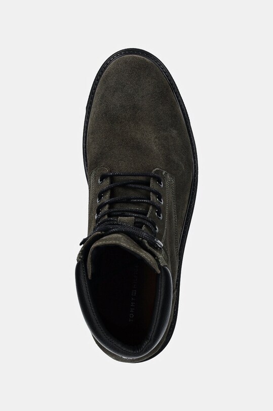 Tommy Hilfiger velúr bokacsizma HILFIGER OUTDOOR SUEDE BOOT zöld FM0FM05193