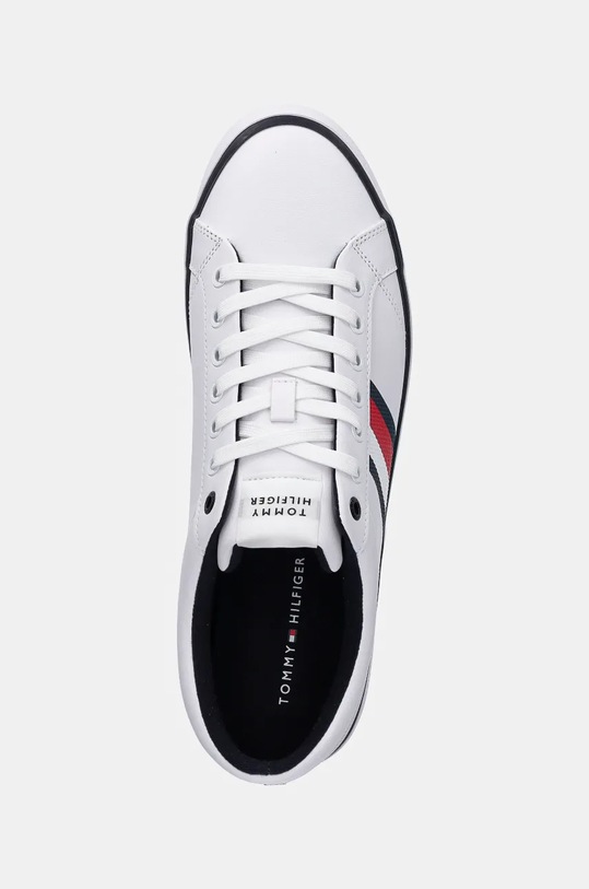 Tommy Hilfiger sneakersy skórzane TH HI VULC CORE CLEAT STRIPES biały FM0FM05199