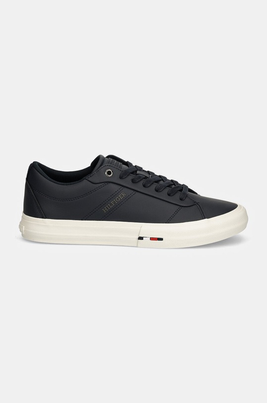 Шкіряні кросівки Tommy Hilfiger TH HI VULC STREET RWB LTH LOW FM0FM05201 темно-синій AW24