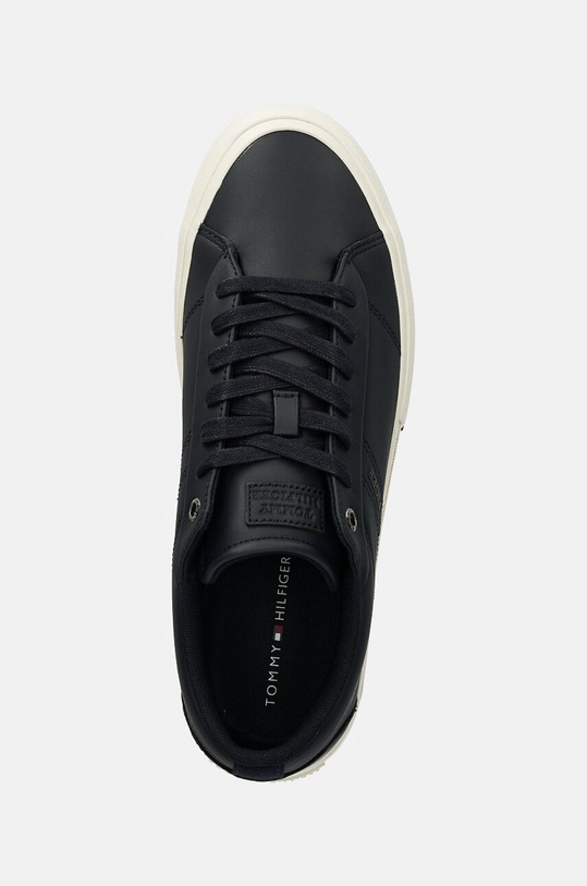 Шкіряні кросівки Tommy Hilfiger TH HI VULC STREET RWB LTH LOW темно-синій FM0FM05201