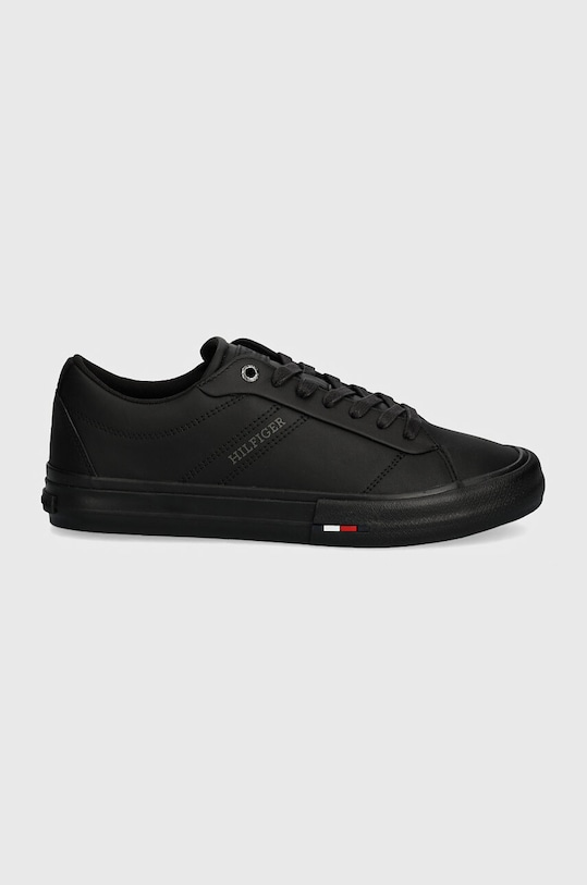 Tommy Hilfiger sneakersy skórzane TH HI VULC STREET RWB LTH LOW FM0FM05201 czarny AW24