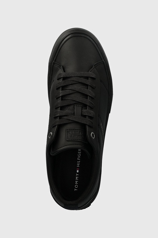 Tommy Hilfiger sneakersy skórzane TH HI VULC STREET RWB LTH LOW czarny FM0FM05201