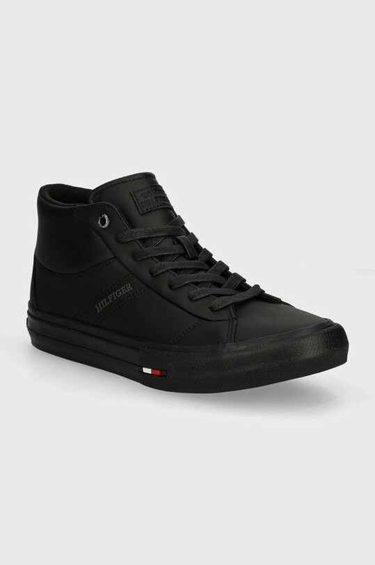 Tommy Hilfiger sneakersy TH HI VULC STREET RWB LTH wysoka czarny FM0FM05202