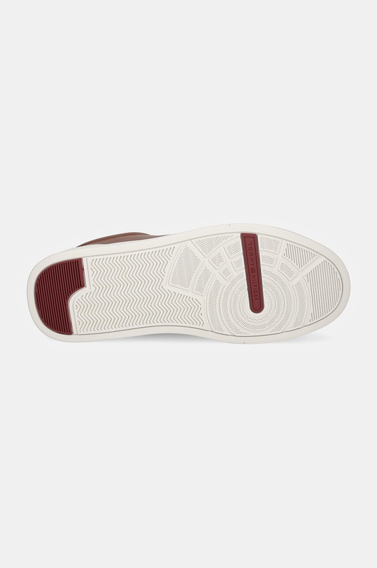 Δερμάτινα αθλητικά παπούτσια Tommy Hilfiger TH COURT SEASONAL WINTER 4A FM0FM05207 καφέ
