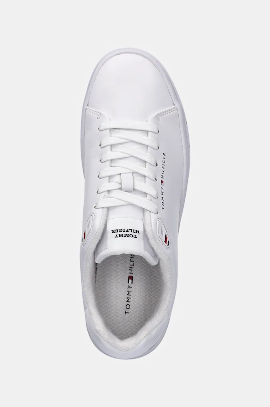 Tommy Hilfiger sneakersy skórzane COURT THICK CUPSOLE LEATHER biały FM0FM05208
