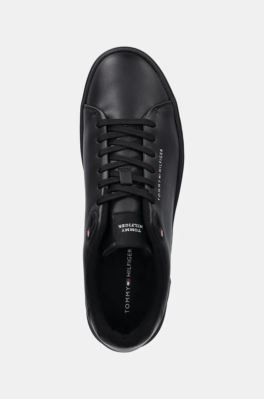 Δερμάτινα αθλητικά παπούτσια Tommy Hilfiger COURT THICK CUPSOLE LEATHER μαύρο FM0FM05208