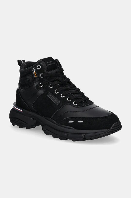 Кросівки Tommy Hilfiger M RUNNER CORDURA HI LTH MIX лицьова шкіра чорний FM0FM05222