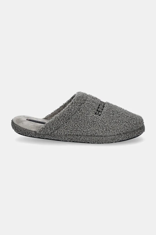 Тапочки Tommy Hilfiger HILFIGER WARM CURLY HOUSE SHOE FM0FM05226 сірий AW24