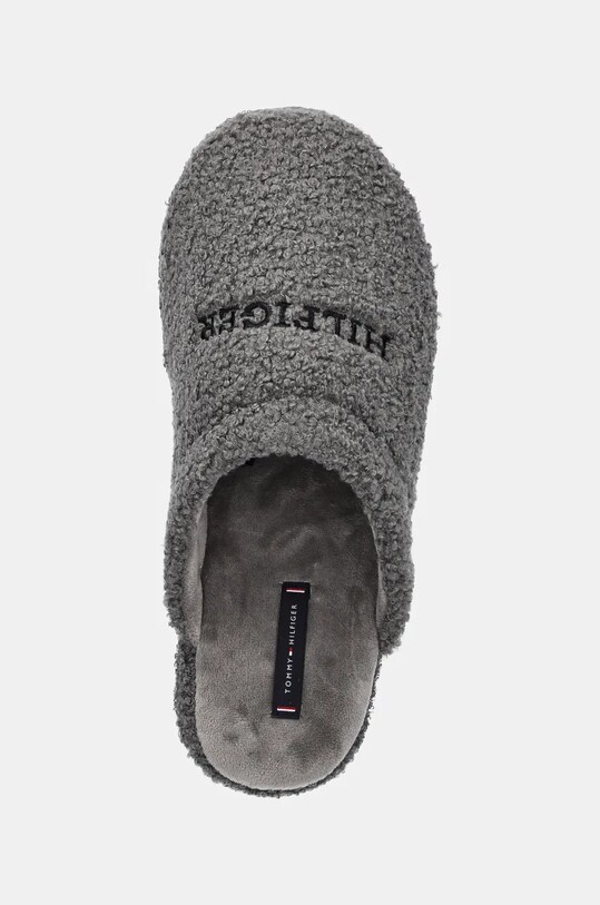 Тапочки Tommy Hilfiger HILFIGER WARM CURLY HOUSE SHOE сірий FM0FM05226