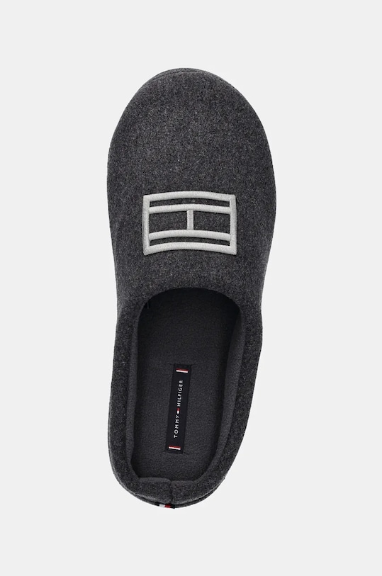 Pantofle Tommy Hilfiger FLAG WARM FELT HOUSE SHOE šedá FM0FM05227