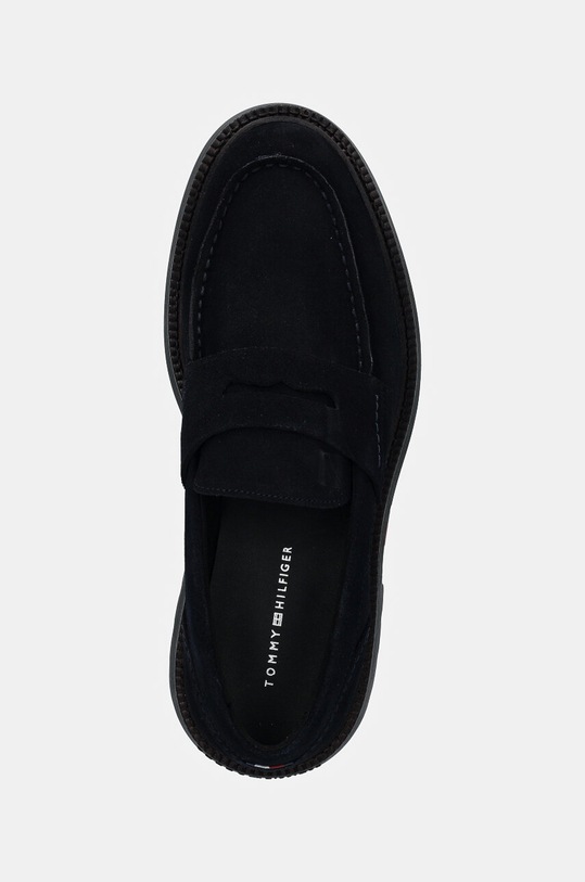 Mokasinke od brušene kože Tommy Hilfiger HILFIGER COMFORT LWT SDE LOAFER mornarsko plava FM0FM05263
