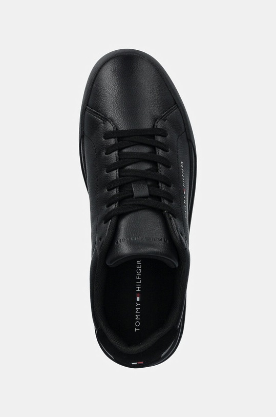 Tommy Hilfiger sneakersy skórzane TH COURT LEATHER GRAIN ESS czarny FM0FM05297