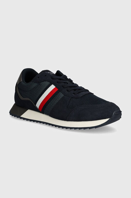 Αθλητικά Tommy Hilfiger RUNNER EVO MIX BLOCK δέρμα σαμουά σκούρο μπλε FM0FM05298