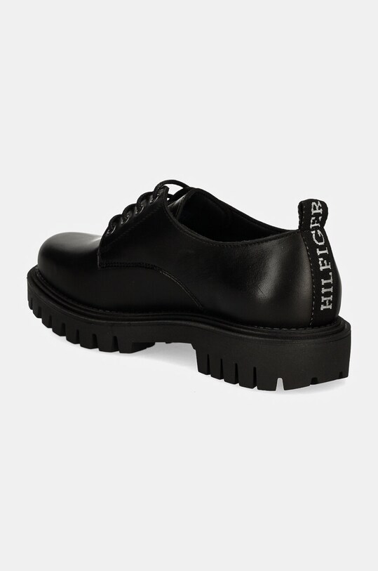 Obuwie Tommy Hilfiger półbuty skórzane CASUAL HILFIGER CHUNKY LTH SHOE FM0FM05301 czarny