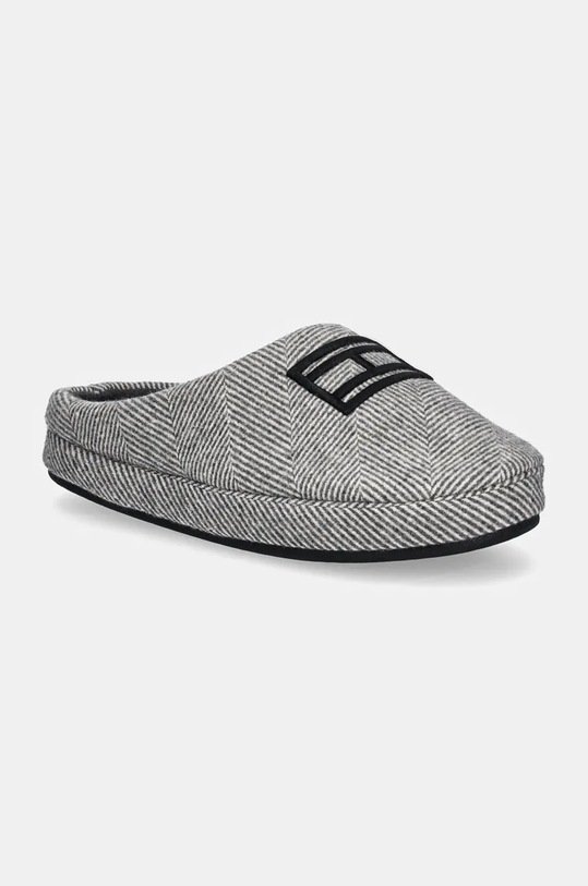 Tommy Hilfiger pantofole FLAG HERRINGBONE HOUSE SHOE Planet friendly grigio FM0FM05304