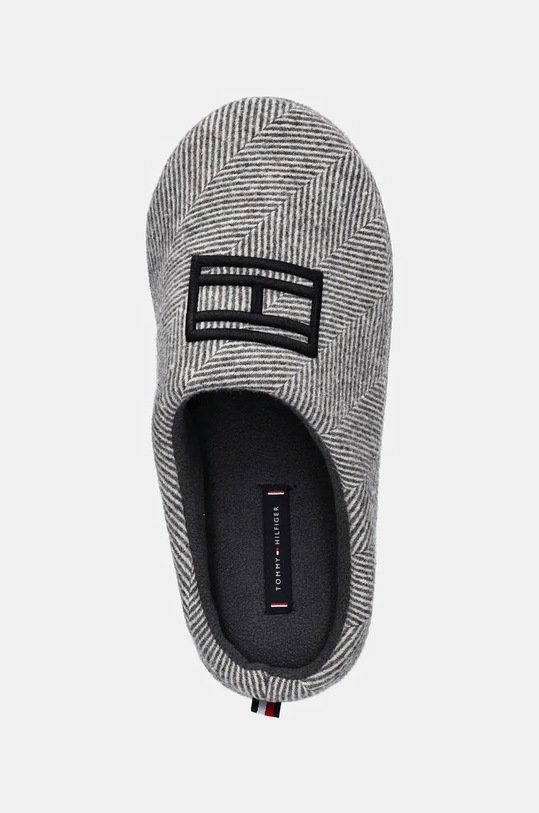 Tommy Hilfiger pantofole FLAG HERRINGBONE HOUSE SHOE grigio FM0FM05304