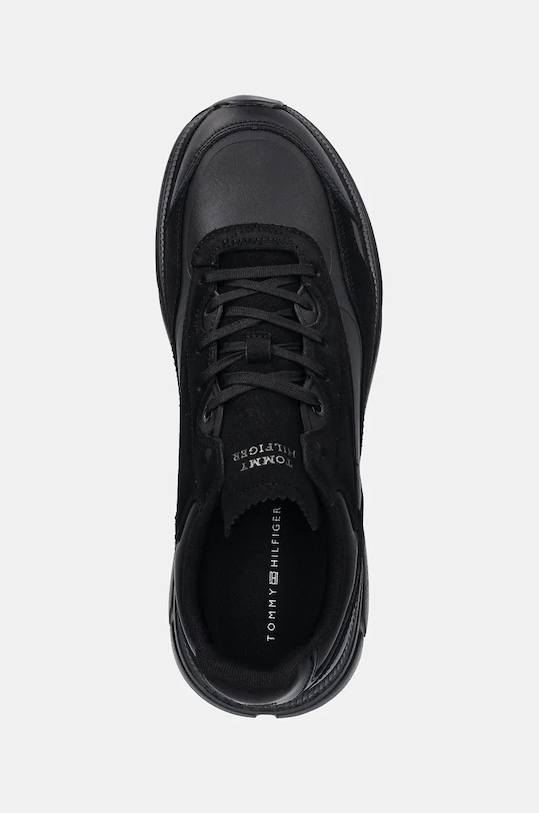 Кожени маратонки Tommy Hilfiger MODERN RUNNER LEATHER черен FM0FM05345
