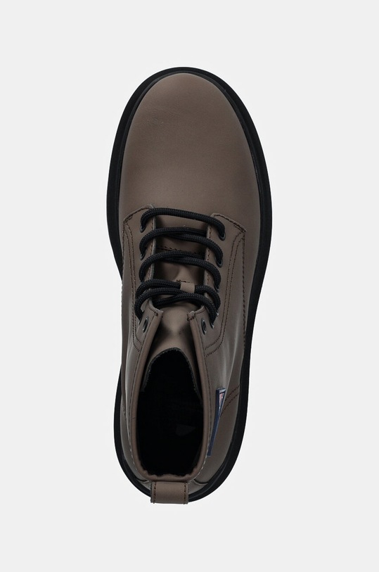 Tommy Jeans buty skórzane TJM LEATHER LACE UP BOOT brązowy EM0EM01447