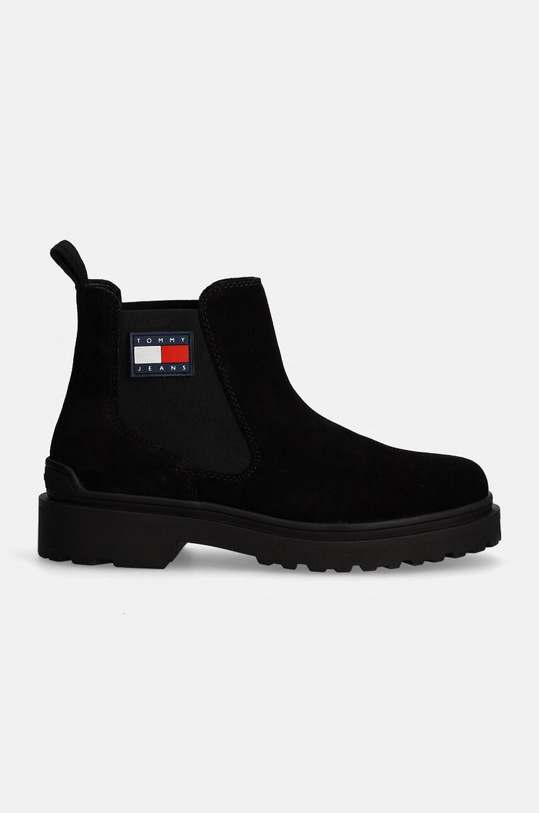 Tommy Jeans botine din piele intoarsa TJM CHELSEA SUEDE EM0EM01468 negru NC24