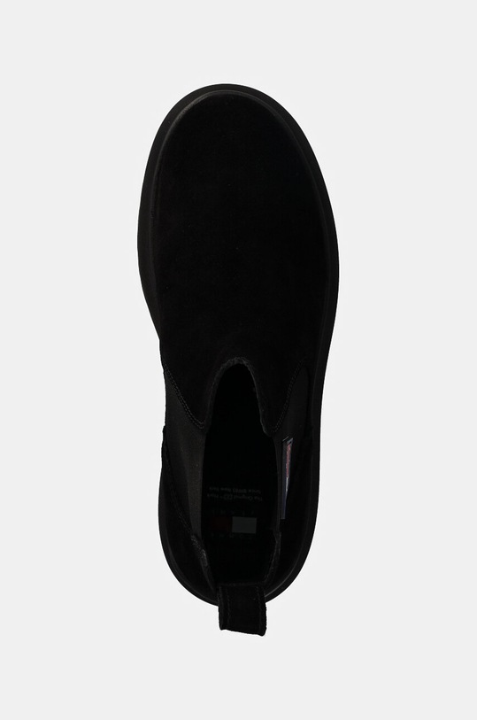 Tommy Jeans botine din piele intoarsa TJM CHELSEA SUEDE negru EM0EM01468