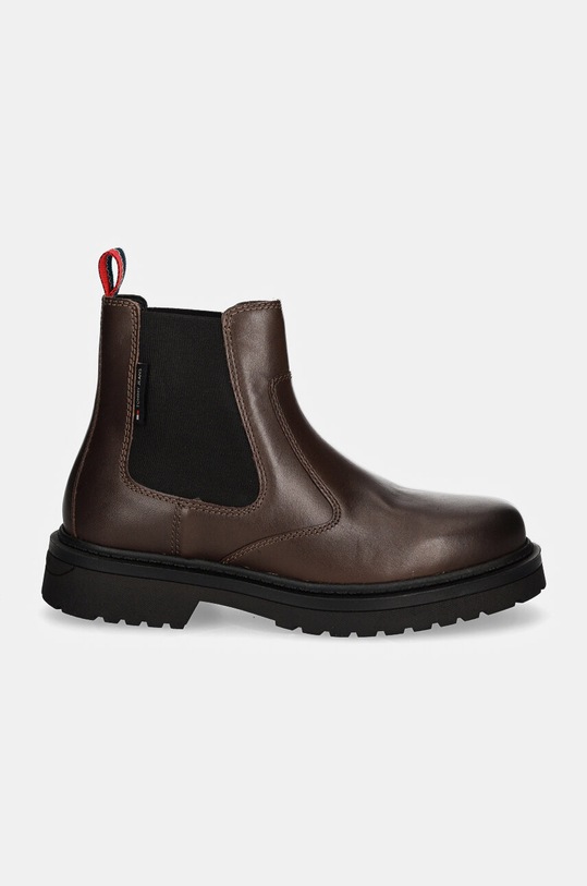 Шкіряні черевики Tommy Jeans TJM CHELSEA BOOT EM0EM01469 коричневий NC24